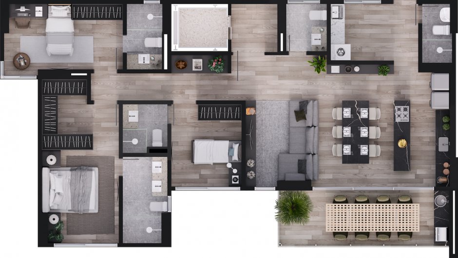 Torre Sul - 134m²